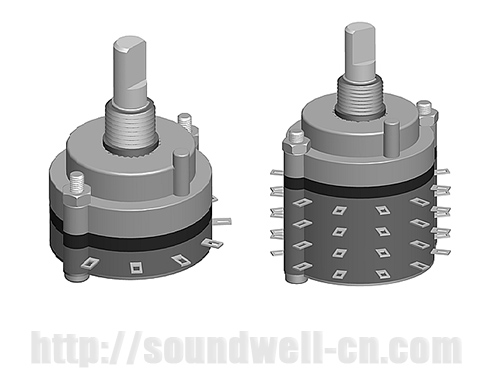 RE31 Metal Shaft Rotary Route Switch