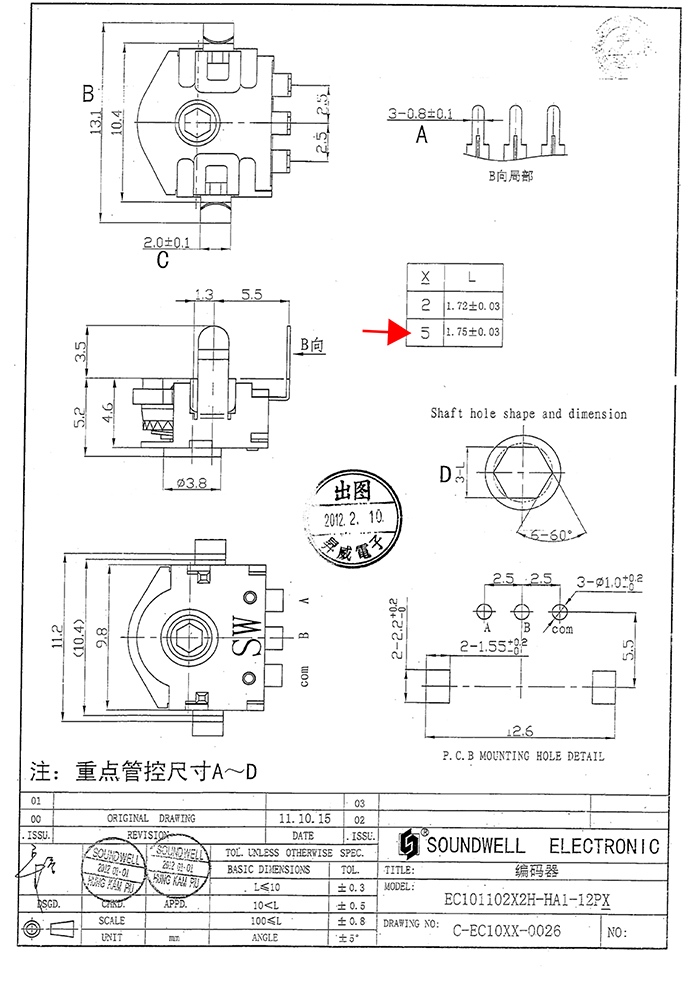 EC10旋轉(zhuǎn)編碼器規(guī)格書(shū)