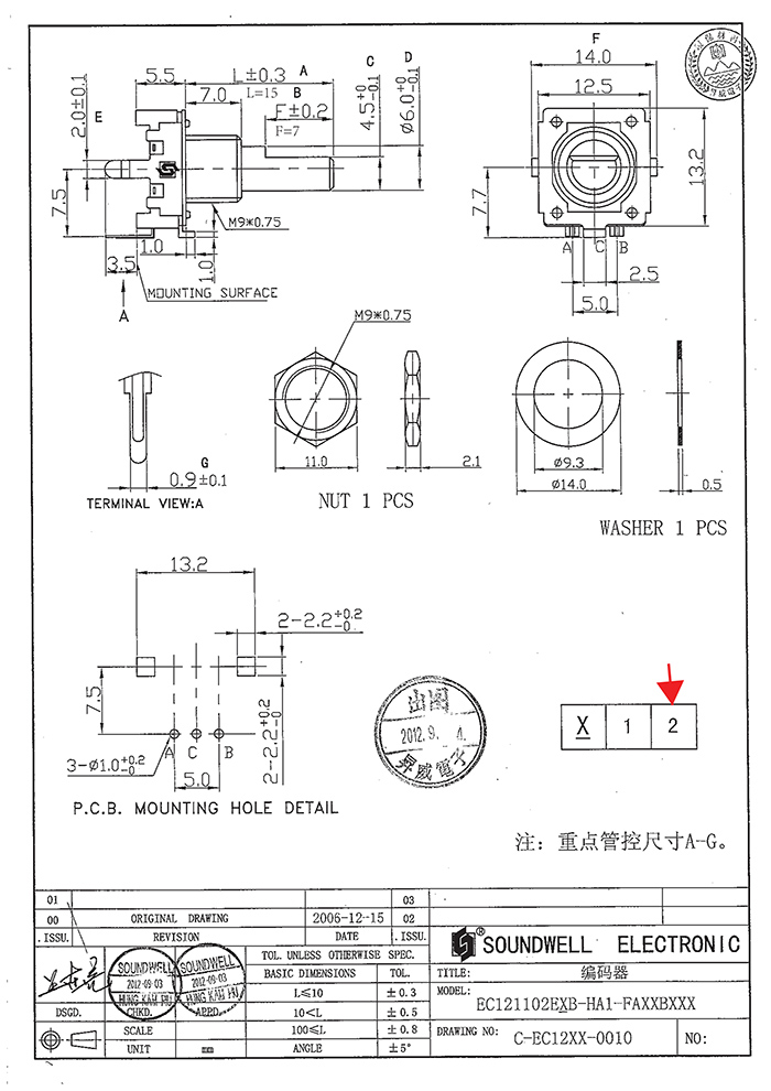 EC12編碼器規(guī)格書(shū)