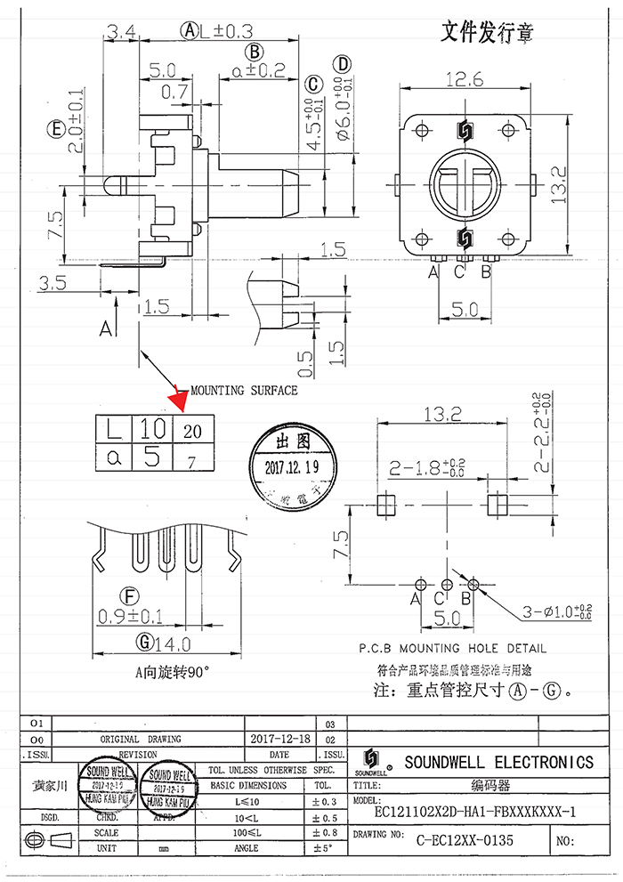 EC12編碼器絕緣軸規(guī)格書